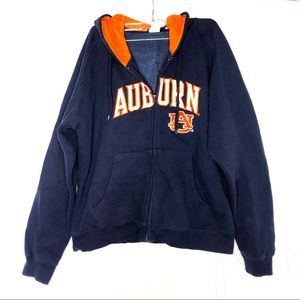 Auburn University Navy Hoodie Jacket Size XL